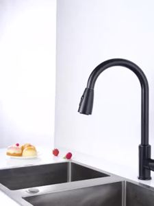 Brushed Nickel Kitchen Faucet Single Hole Pull Out Spout Kitchen Sink Mixer Tap Stream Sprayer Head Chrome/Black Mixer Tap