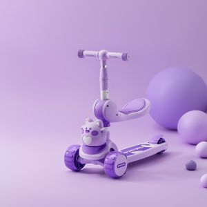 Bunda Choice-M391 Skuter Anak Roda 3 Mainan Scooter Otoped Bisa Lipat dengan Lampu Musik / Mainan