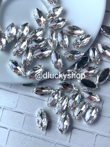 payet diamond cangkang jahit mata grade A ukuran 7x15 per pcs