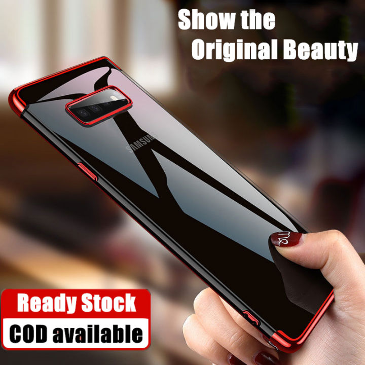 For Samsung Galaxy Note 8 Flexible Soft Rubber Edge Plating Crystal