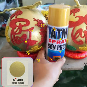 Sơn xịt phun xe máy màu vàng đồng ánh kim ATM A228 GOLD