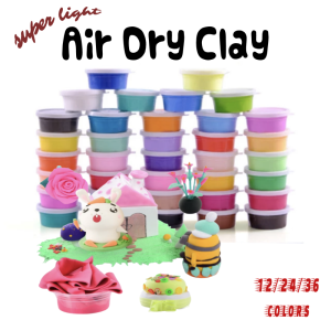Air Dry Clay Set Soft Modeling Clay Toys For Children Super Light Clay Plasticine With Tools Kid 12/24/36 Colors