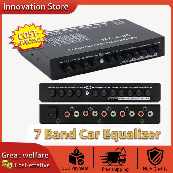 7 Band Equalizer Vehicle Subwoofer Bm Av Eq7 Dc 12v With Cdaux Input Car Parametric Audio 0737