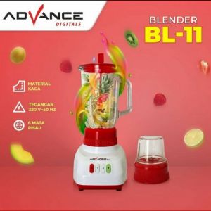Advance BL-11 Blender Kaca Multifungsi 2in1 Dry Mill Wet Mill 250W Garansi 1 Tahun Resmi