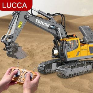 Remote Control Beko Excavator YIGONG 11 CH 1:20 Crawler 2.4Ghz RC Excavator Boy Toy Engineering Car Digger Mainan anak