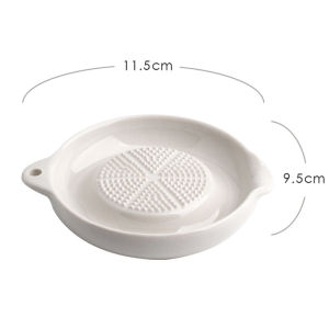 Konco Ceramic Ginger Garlic Grinder White Food Grinder Plate Burnishing Machine Portable Carrot Ginger Grinding Household Kitchen Tools Accessories