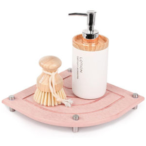 [RRFC]Stone Drying Tray Water Absorbing Instant Dry Sink Organizer for Bathroom Kitchen Counter Diatomite Stone Sink Tray for Sponge Soap Holder Dispenser Fast Drying Sink Caddy