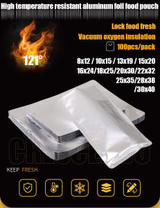 100PCS High-temperature aluminum foil bag vacuum bag sausage bag beef bag Chicken feet bag meat bag food pouch vacuum pouch rice pouch chicken pouch  egg roll pork pouch