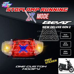 Stoplamp Running New Beat Deluxe Street Gen 2 X Mode Lampu Rem LED Motor Variasi One Custom Modify
