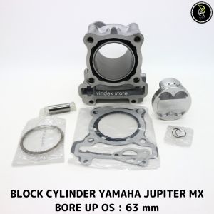 BLOK SEHER BORING BORE UP 63mm BLOCK CYLINDER SET KOMPLIT RING PISTON KIT JUPITER MX LAMA JUPITER MX NEW 135cc 5YP