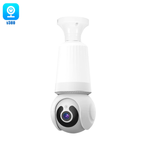 Camera&Lamp V380 PRO Light bulb 5 MAP HD Outdoor Bulb CCTV With Audio with light And Speaker WIFI Connect To Cellphone Eye Protection Light Bulb CCTV Camera 360° Outdoor Waterproof Night Vision 1080P HD Security Camera