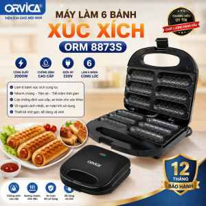 Máy Làm 6 Bánh Xúc Xích ORM-8873S Electric 220V Hotdog Lolly Stick Sausage Waffle Maker Machine Breakfast PVN9969