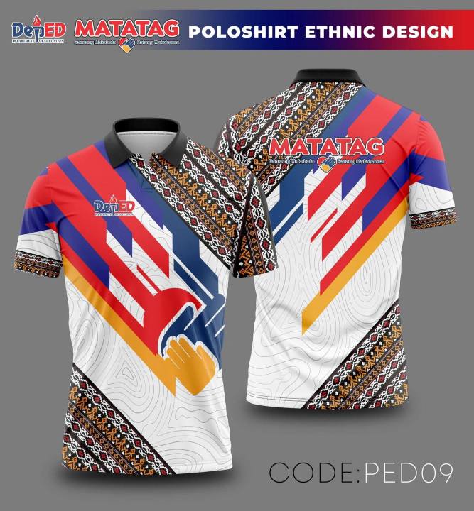 DEPED MATATAG POLO SHIRT ETHNIC DESIGN FULL SUBLIMATION POLO-Shirt FOR ...