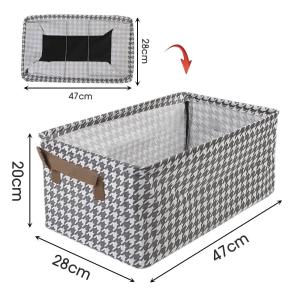 Foldable Organizer Box Clothes Storage Box with Steel Frame Household Large Capacity Storage Box Wardrobe Stackable Organizer Basket