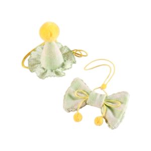 OUTOPEN Cung tên Bộ mũ sinh nhật cho mèo và chó Dễ thương Đầy màu sắc Bộ Trang Phục Cho Thú Cưng Kẻ sọc Có thể điều chỉnh Nơ cài mũ cho thú cưng Tiệc sinh nhật thú cưng