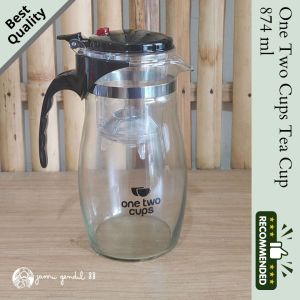 One Two Cups Teko Kaca Teh Rempah Teh Rimpang - Pitcher dengan Saringan 874ml