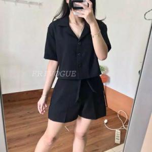 Basic id fashion  BISA COD  Setelan wanita Crop Mischa / Set fashion korea style  / setelan celana pendek+atasan fashion crop /