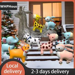 [COD] WHPHous Ship within 24 hours 4D Cartoon Foil Balloons Elephant Stand Walking Balloon With Wheel For Kids Birthday Party Decoration Baby Shower