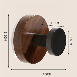 Walnut Wood Door Hook Strong Wall Mounted Suction Cup HooksPunch Free Towel Hooks Hanger Kitchen Bathroom