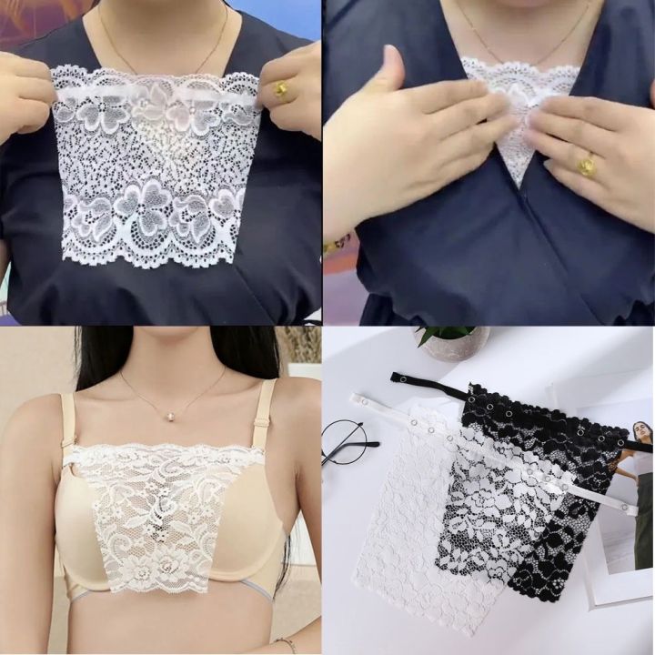 One Piece Adjustable Lace Bra Wrap Cover Bust Cover Bra Underwear ...