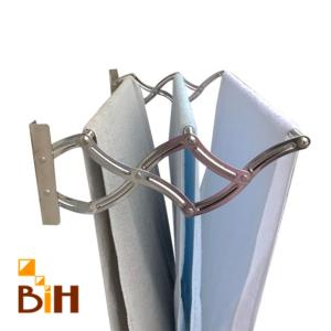 BIH ราวตากผ้าสแตนเลสติดผัง พับเก็บได้ 80 cm. รุ่นตัวเอส