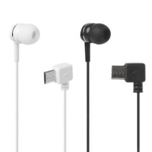 KJ57K Single Side Micro USB Stereo Headphone Auxiliary Earphone Headset In-Ear