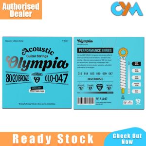 Olympia Acoustic Guitar Full Strings PF-A1047 Extra Light 80/20 Bronze 010-047 Tali Gitar Performance