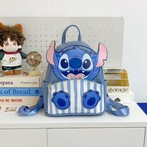 clu Stitch Backpack for Student Large Capacity Lightweight Fashion Cartoon Cute Female School Bag Bags ulc