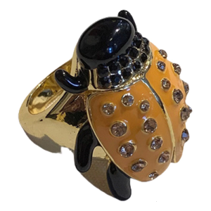 Fashionable Enamel Butterfly Ring with Shimmering Rhinestones Insect Accessories for Parties and Everyday Wear