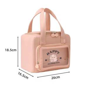 Bento Lunch Bag Thermal Insulated Cooler Bag Reusable  for Work Picnic Travel
