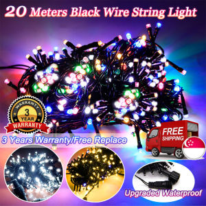 10M/20M hari raya lights Led Fairy String Lights lampu lip lap raya waterproof Outdoor Fairy Lights Garland Black Wire for Hari Raya Decoration 2024