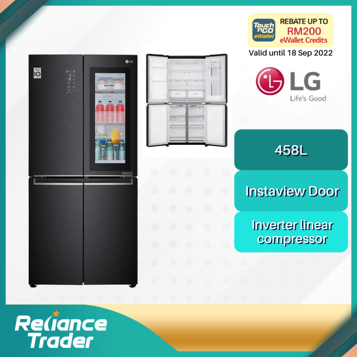 LG Nett 458L Slim French Door Refrigerators with InstaView DoorinDoor