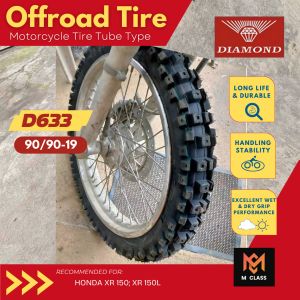 DIAMOND TIRE SET R19/R17 D633 OFFROAD TIRE FOR XR150L XTZ150 -  120/80-17 & 90/90-19
