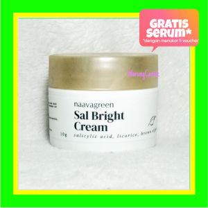 Naavagreen Sal Bright Cream 10 gram by dr Fredi Setyawan Original Skin Care Krim Pagi Pencerah Lightening Glow