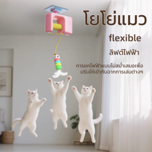 【ซื้อหนึ่งแถมหนึ่งฟรี】โยโย่แมว โยโย่ไฟฟ้า ยืดหดได้ อัตโนมัติ แท่งไม้แมว สมาร์ทติดประตู แขวนของเล่นแมว ความบันเทิงด้วยตนเอง宠物门挂电动逗猫器