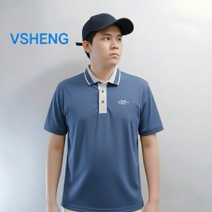 VSheng M-6XL ขนาดใหญ่เสื้อโปโลผู้ชายเสื้อยืดขนาดใหญ่เดรสคอปกแขนสั้น Tops สูงสุด135กก.