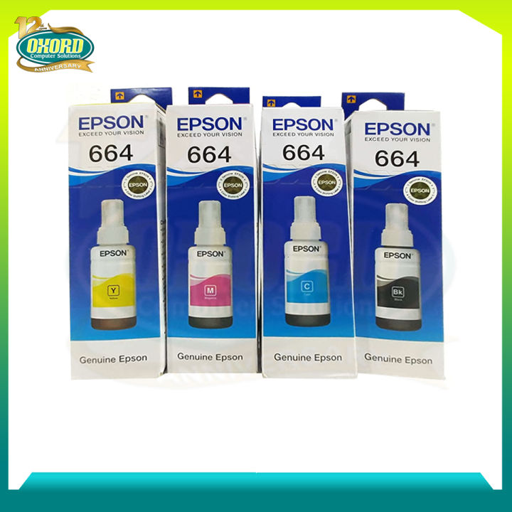 EPSON Genuine Ink 70ml Black(T6641) /Cyan(T6642)/Magenta(T6643)/Yellow(T6644)