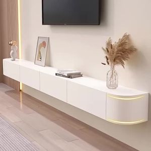 SENBIJU TV Console Cabinet Solid Wood Wall Hanging Wall Living Room Bedroom Narrow TV Cabinet