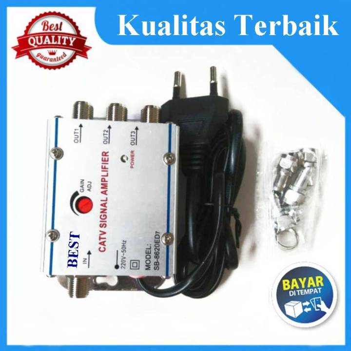 Penguat Penjernih Sinyal Frekwensi TV Antena Way Splitter