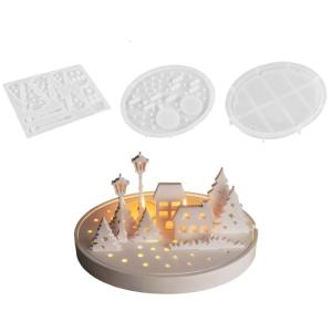 High Quality Silicone Mold for Artistic Street Scene Night Lamps and Holder Perfect for Home Decors and Gifts