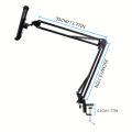 Overhead Phone Stand Articulating Arm Table Stand Mount Flexible 360° Rotation Cell Phone Clip Holder for All Smart Phone Microphone. 