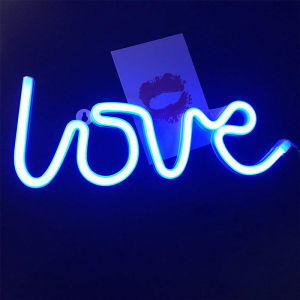Love LED Neon Lights Night Light Sign Lamp Battery USB Double Powered Night Light for Indoor Christmas Wedding Home Decor