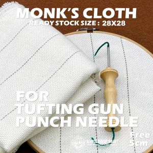 Kain punch needle / monks cloth Fabric 28cm x 28cm