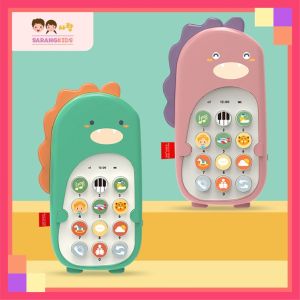 (Reindeer - Christmas Edition) Baby Early Learning Musical Lullaby Cartoon Phone Toys Mainan Bayi Newborn Telephone with Teether