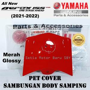 Pet Cover Sambungan Body Bodi Samping Merah Glossy All New Aerox 2021 Asli Original Yamaha Surabaya