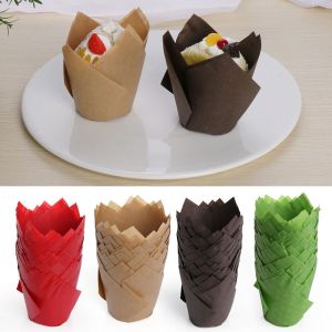 dohobby DIY Cake Muffin Cups Pastry Tools Bakeware Cupcake Liners Tulip Baking Cup Party Supplies