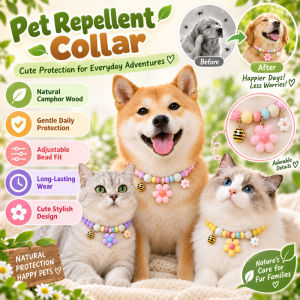 Camphor Wood Pet Insect Repellent Collar Flea And Tick Repellent Dog Cat Collar Natural Scent Pet Supplies