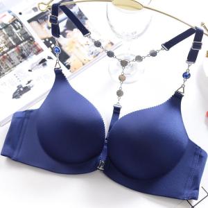บราเปิดหลังด้านหน้าไม่มีลวดสำหรับหน้าอกเล็กไม่มีรอยเย็บช่วยยกทรงผ้าบางใส่สบาย