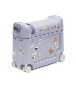 Vali Kéo Du Lịch Stokke Jetkids 18inch Tích Hợp Giường Ngủ và Ghế Ngồi - Bánh Xe 360° Chống Nước Chống Nắng Có Nắp Gập Tiện Ích Cho Bé 2-7 Tuổi