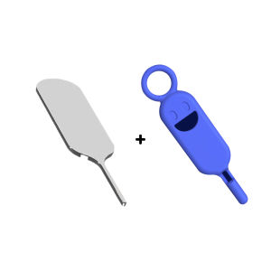 FONKEN 2 in 1 SIM Card Removal Needle Pin with Protector Holder Anti-Lost Phone SIM Cards Storage Case Tray Ejector Needle Opener